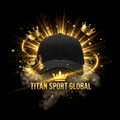 TITAN SPORT GLOBAL baseball cap with gold crown branding on dark background
