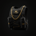 TITAN Trail Running Storage Vest Crown Series — matte black with gold crown logo