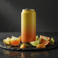 TITAN Protein Sparkling Water – Citrus Burst, premium product photography