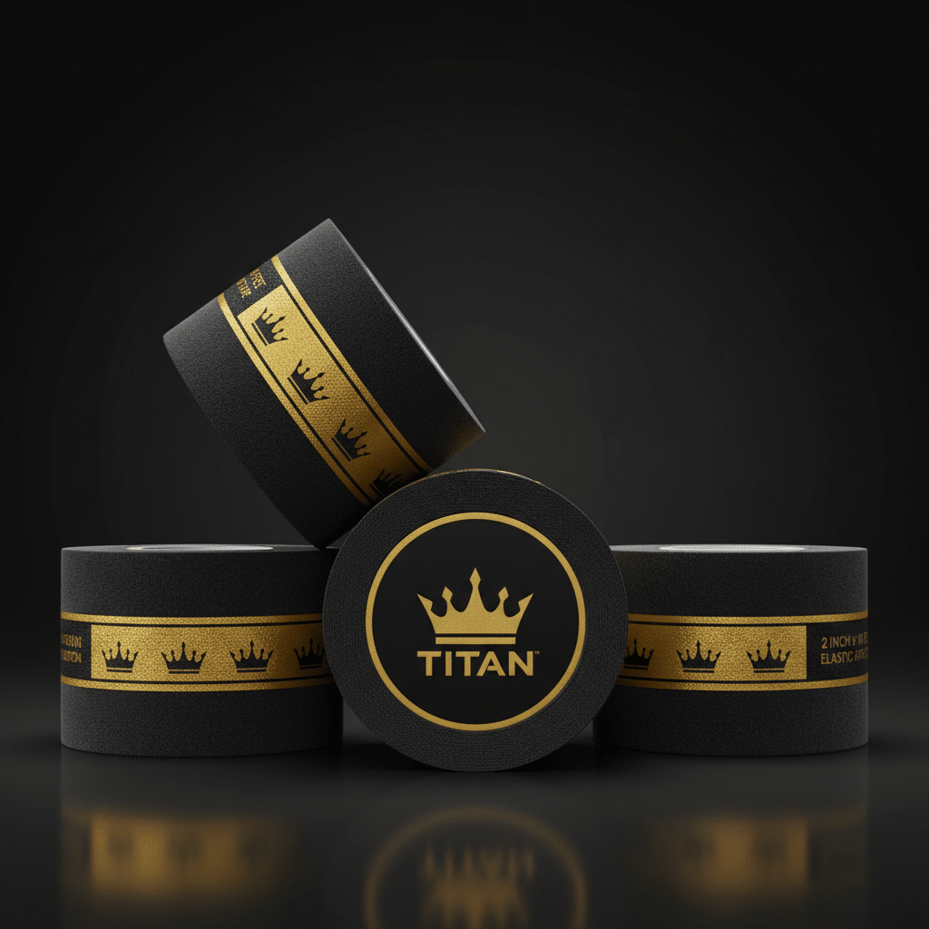 TITAN Kinesiology Tape - 2" x 16ft Elastic Athletic Tape 3-Roll Pack