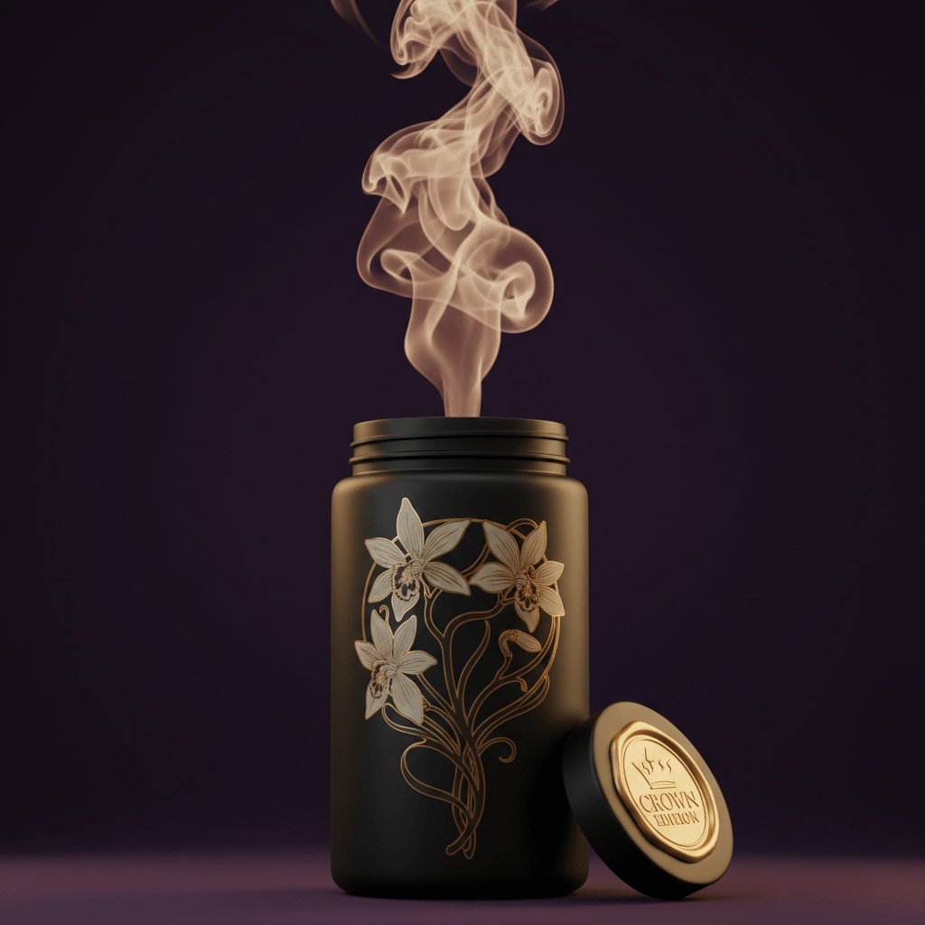TITAN Pea Protein Powder Vanilla Bean Crown Edition — Art Nouveau vanilla orchid design