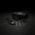 TITAN Flag Football Set Blackout Crown — matte black with gold crown logo