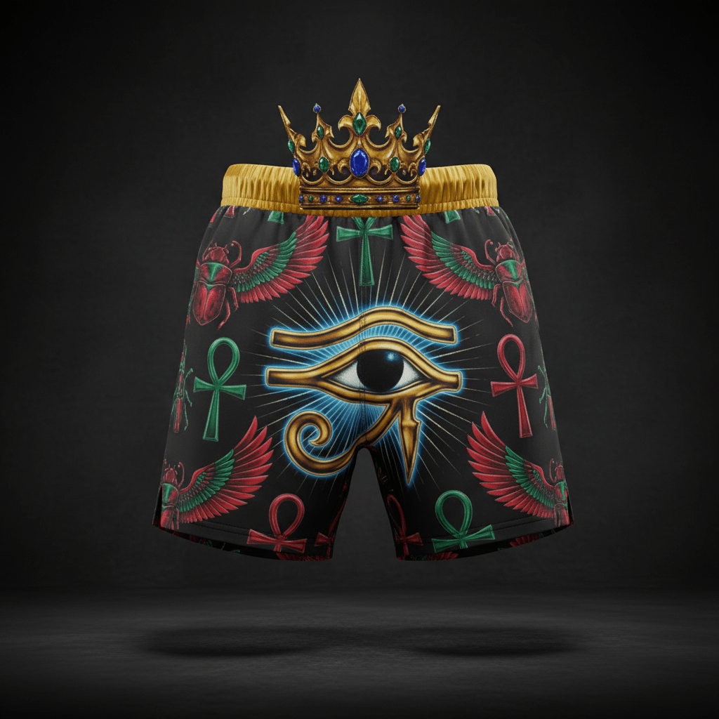 TITAN Plus Men's Eye of Horus Shorts — Spiritual Crown Edition sizes 1X–5X