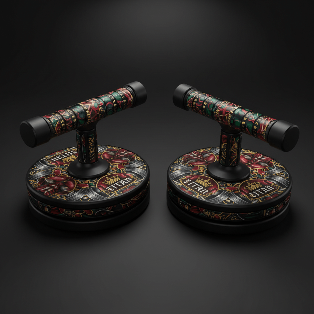 TITAN Rotating Push-Up Handles — 360° Rotation Crown Edition
