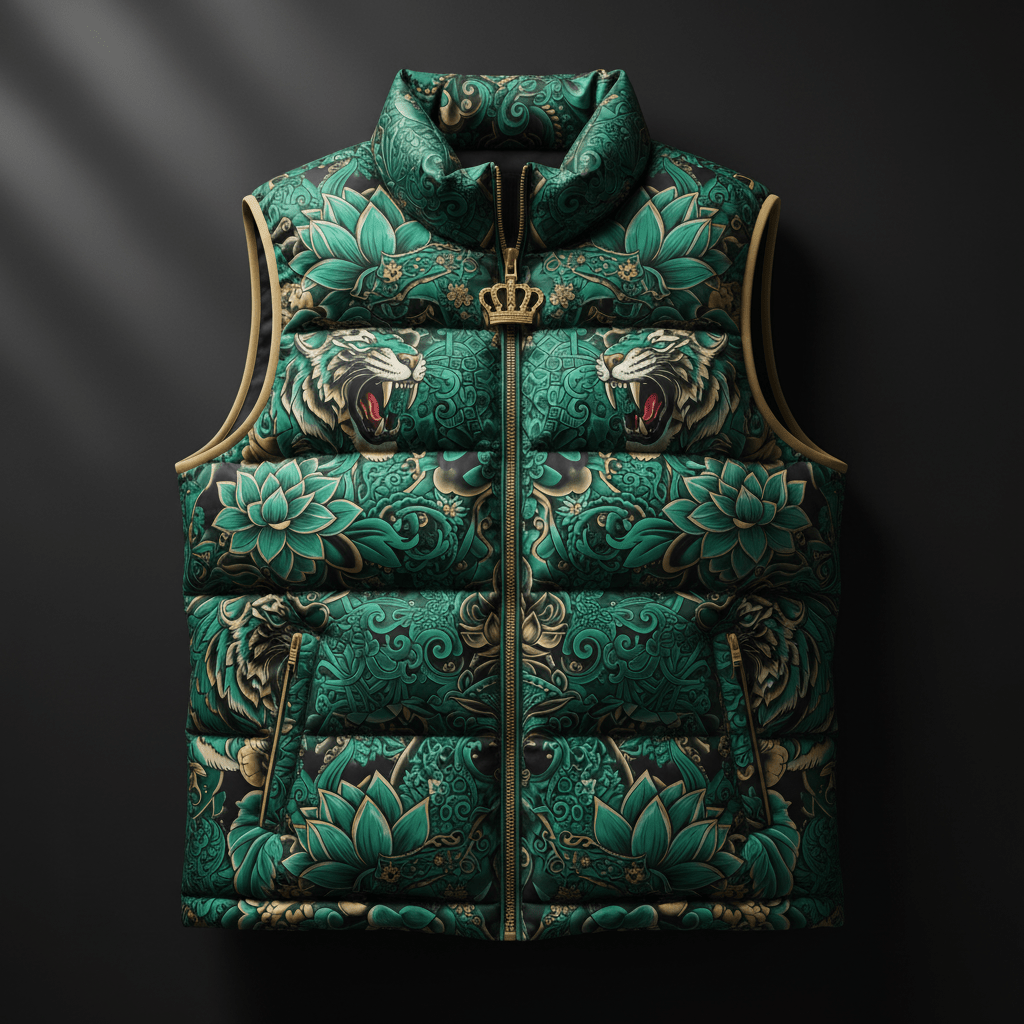 TITAN Crown Edition Women's Tiger Lotus Puffer Vest