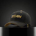 TITAN Performance Cap - Black & Gold Athletic Baseball Hat