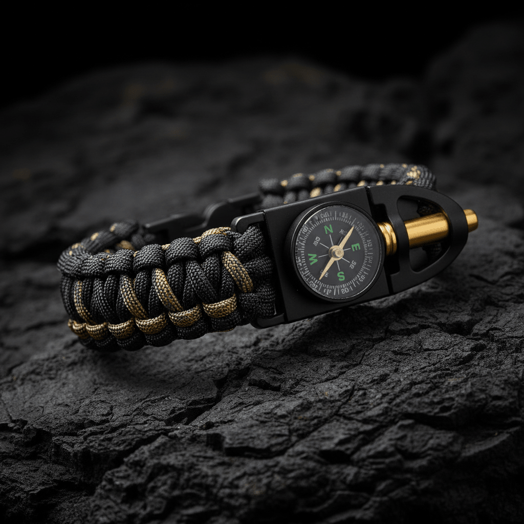 TITAN WristOps Elite 7-in-1 Tactical Survival Bracelet — Crown Edition