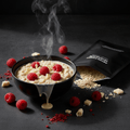 TITAN Protein Instant Oatmeal – Raspberry White Chocolate, premium product photography