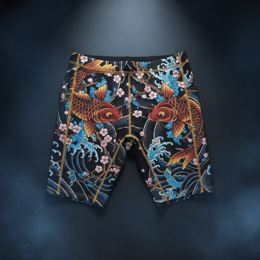 TITAN Compression Shorts - Crown Edition flat lay