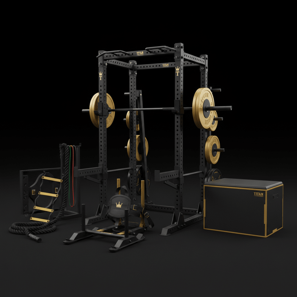TITAN All-In-One NFL Football Player's Power & Speed Home Gym Kit — Crown Edition