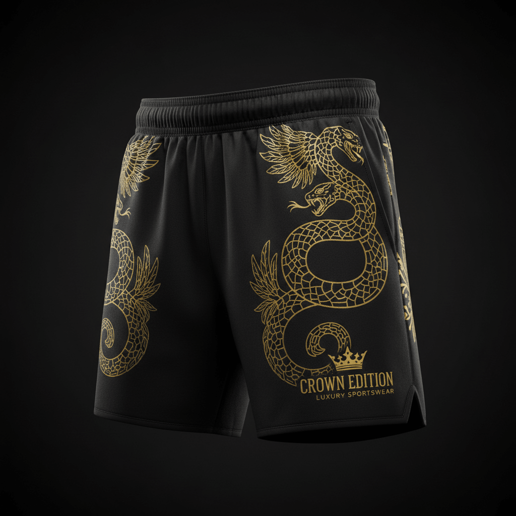TITAN Aztec Serpent Training Shorts — Quetzal Edition