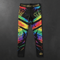 TITAN Women's Rainbow Crown Compression Tights flat lay