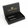TITAN Crown Edition Gum Stimulator & Interdental Brush Set — matte black travel case
