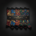 TITAN Crown Edition Tattoo Art 6-Pack Athletic Sock Bundle