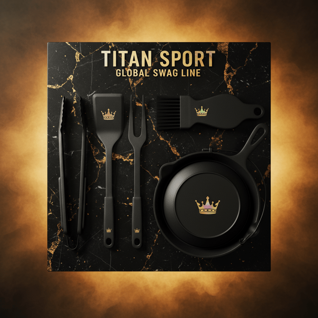 TITAN Crown Edition Outdoor Cooking and BBQ Set SWAG LINE 6-Piece Grill Kit