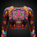 TITAN Women’s Neon Hummingbird Skull Garden Long Sleeve Crop — Día de los Muertos Edition