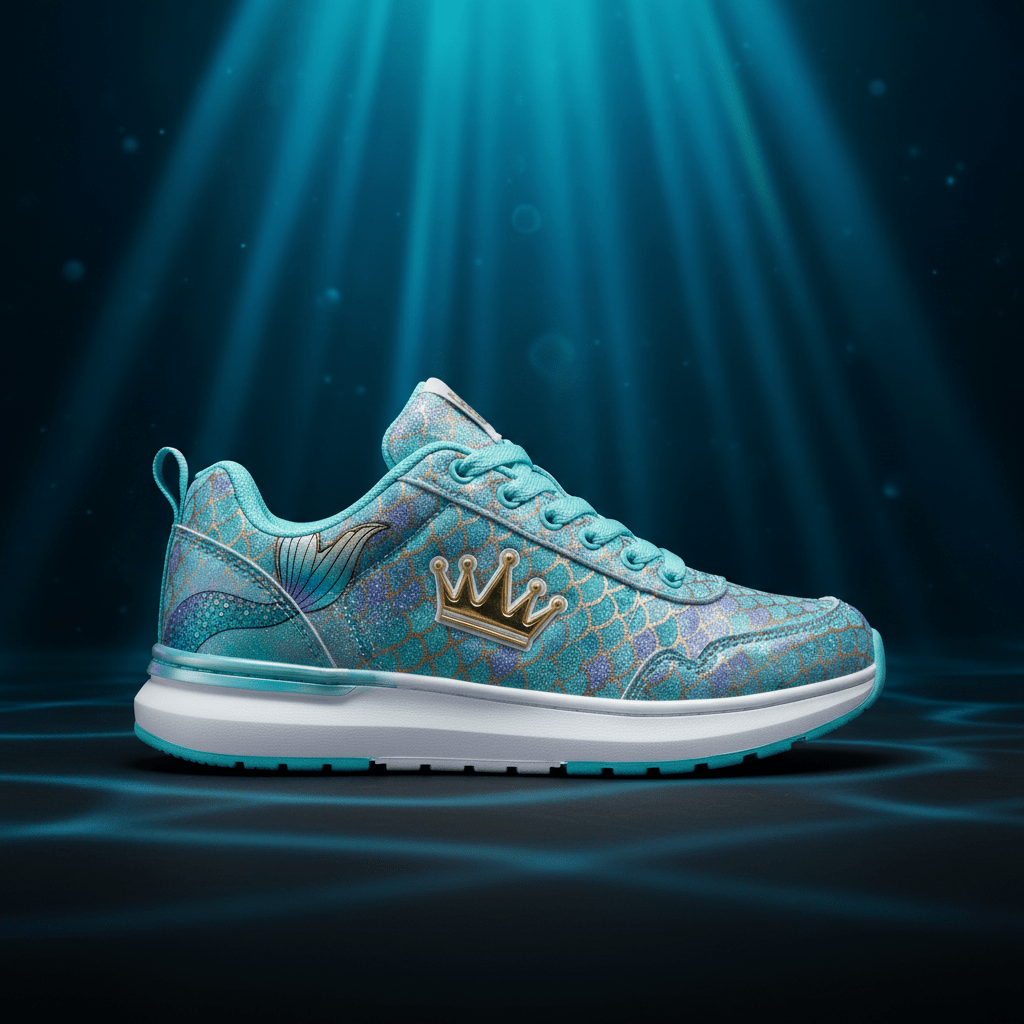 TITAN Kids Mermaid Scales Training Sneaker — Crown Edition