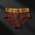 TITAN Crown Edition Women's Dark Rose Sport Briefs — Wine Red & Gold
