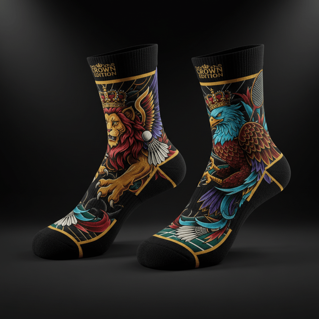 TITAN Crown Edition Tattoo Art Badminton Socks