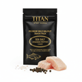 TITAN Wild Halibut Snack Pack Sea Salt & Cracked Pepper — matte black pouch