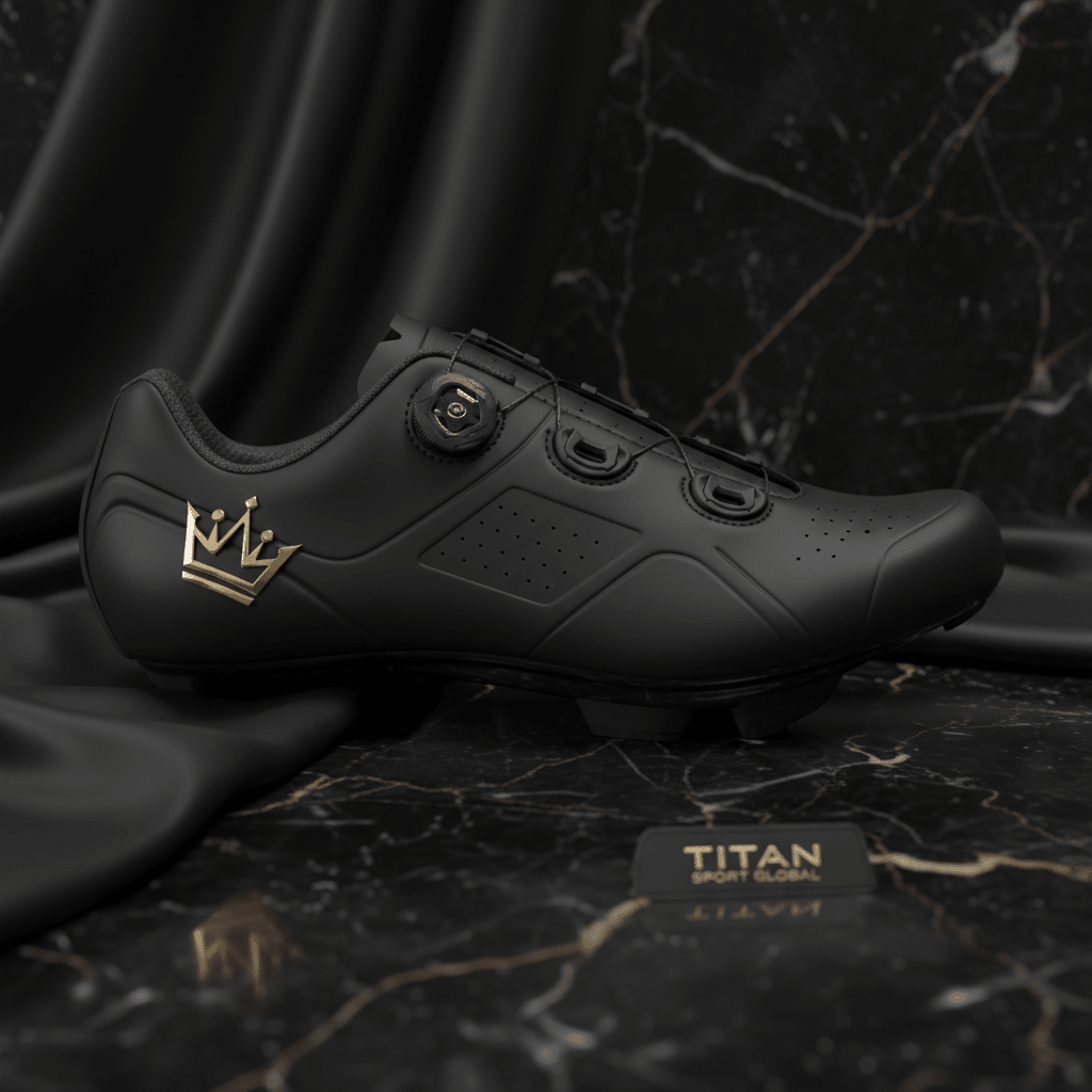 TITAN Cycling Shoe Black Gold Crown Edition