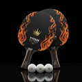 TITAN Off-Grid Table Tennis Paddle Set — Tiger Flame SWAG