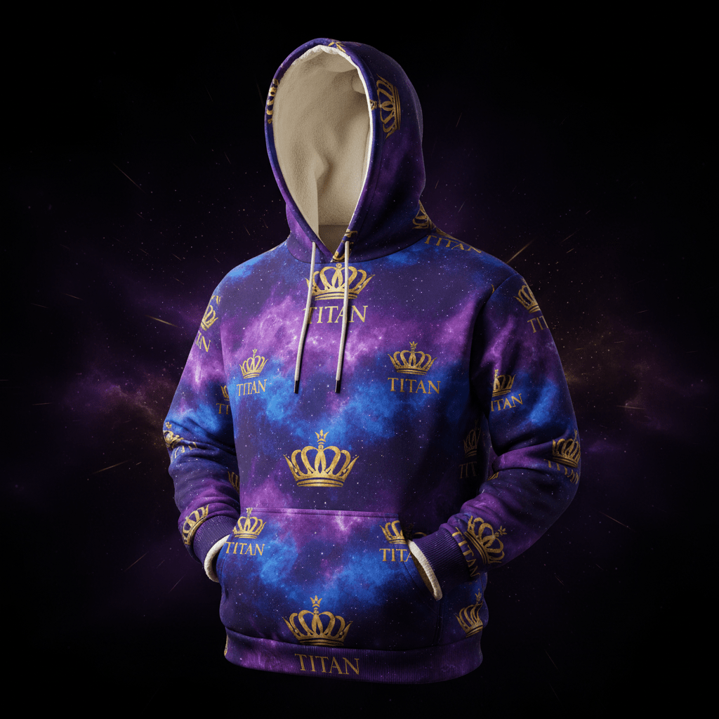 TITAN All-Over Print Hoodie - Galaxy Edition