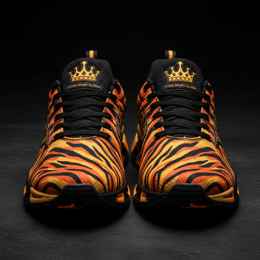 TITAN Women's Tiger Flame Crown Training Shoes flat lay
