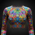 TITAN Women’s Prismatic Hummingbird Mandala Long Sleeve Crop — Chakra Edition