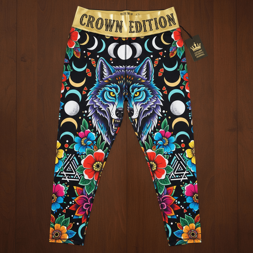 TITAN Plus Women's Wild Moon Wolf Leggings — Inclusive Crown Edition