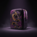 TITAN Athlete Insulated Lunch Bag Black & Gold — Crown Edition serpent roses tattoo side-angle shot