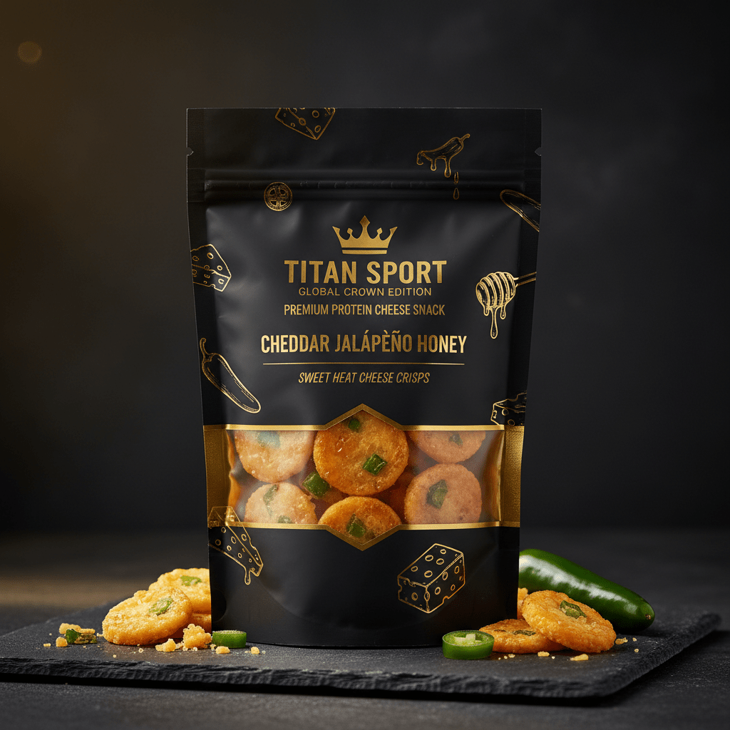 Crown High-Protein Cheddar Jalapeño Honey Cheese Crisps