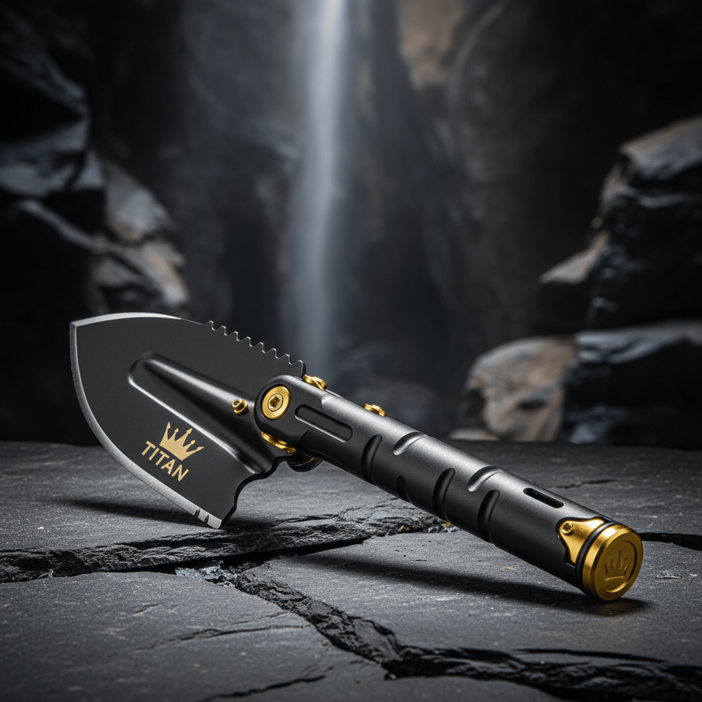 TITAN GroundForce Tactical Folding Shovel — Crown Edition