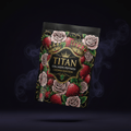 TITAN Collagen Peptides Strawberry - Crown Edition tattoo-style artwork