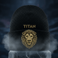 TITAN Gold Lion Beanie Premium Embroidered