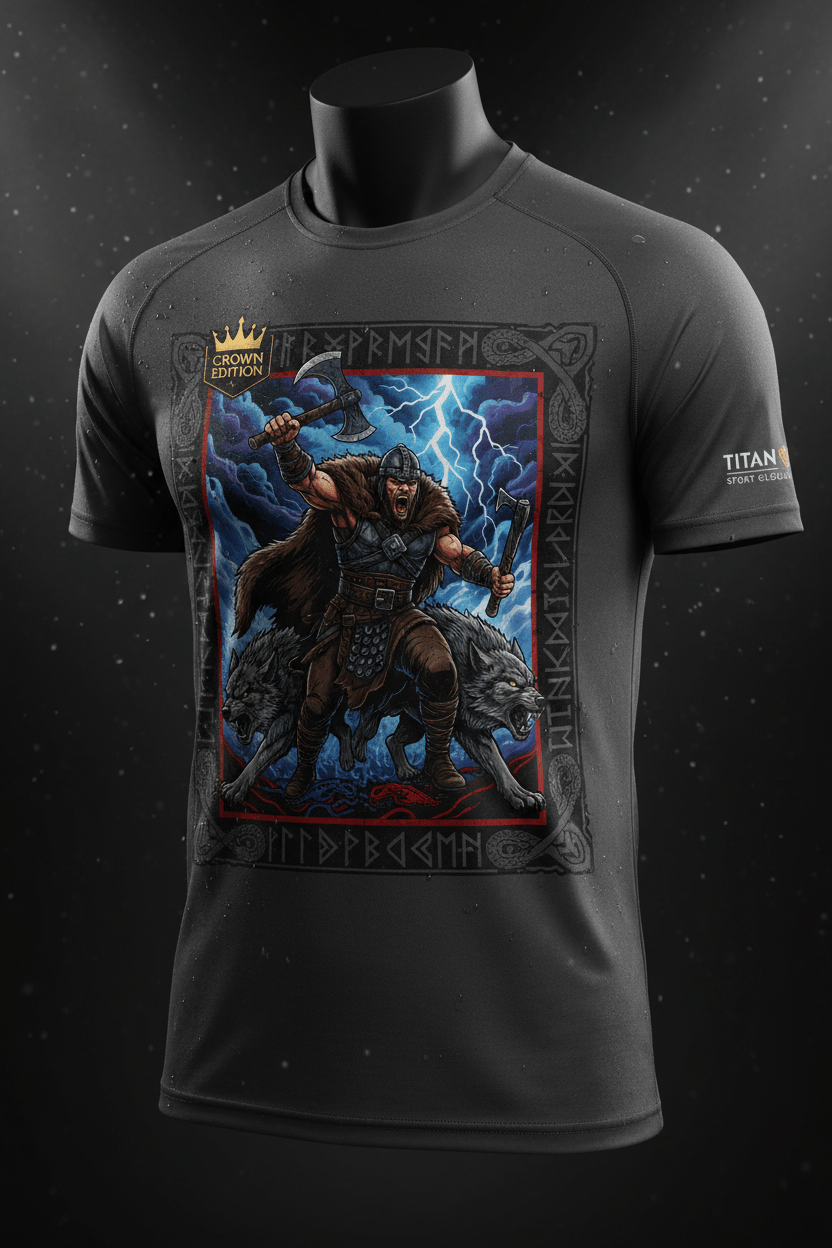TITAN Men's Viking Berserker Training Tee Ulfhednar Edition