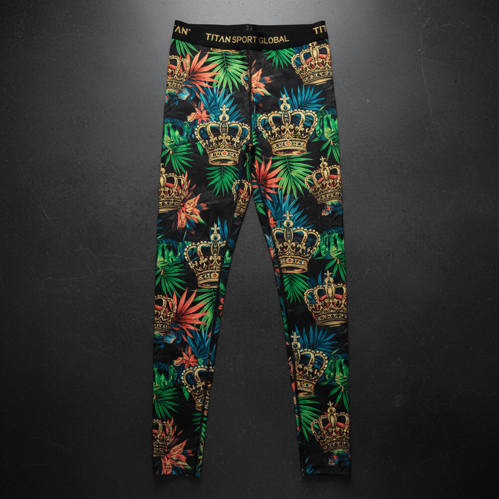 TITAN Men's Tropical Crown Compression Tights flat lay
