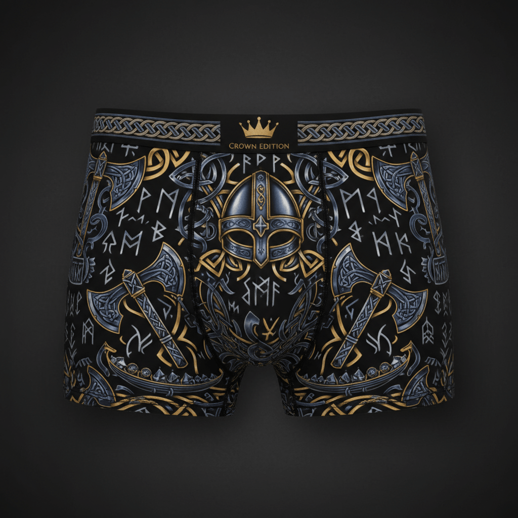 TITAN Men's Boxer Briefs Viking Crown Edition