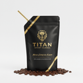 TITAN Protein Shake Pouch Mocha Espresso — matte black pouch