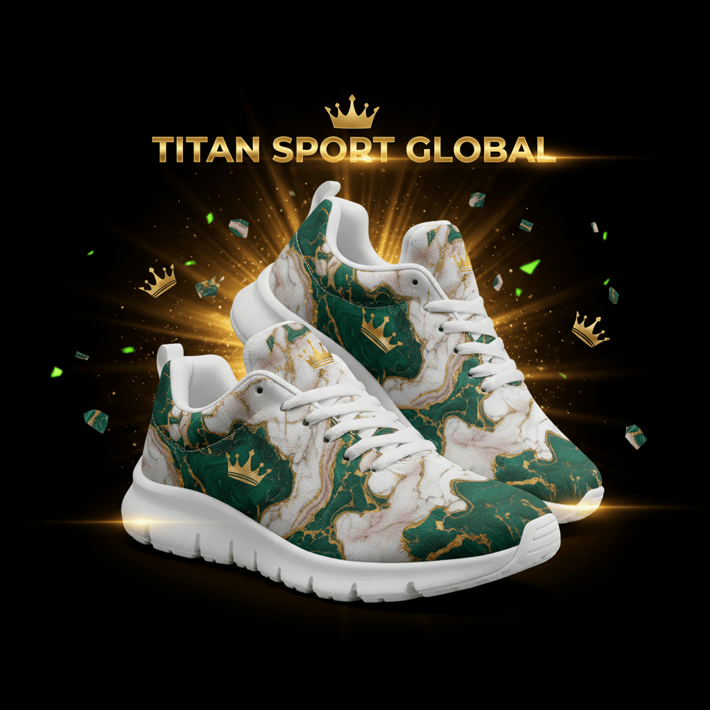 TITAN SPORT GLOBAL women's training shoes with luxury marble crown pattern