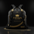 TITAN Swim Mesh Gear Bag Crown Edition — matte black with gold crown logo