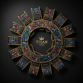 TITAN Pro Stretching Strap — Bold Crown Edition tattoo-style artwork