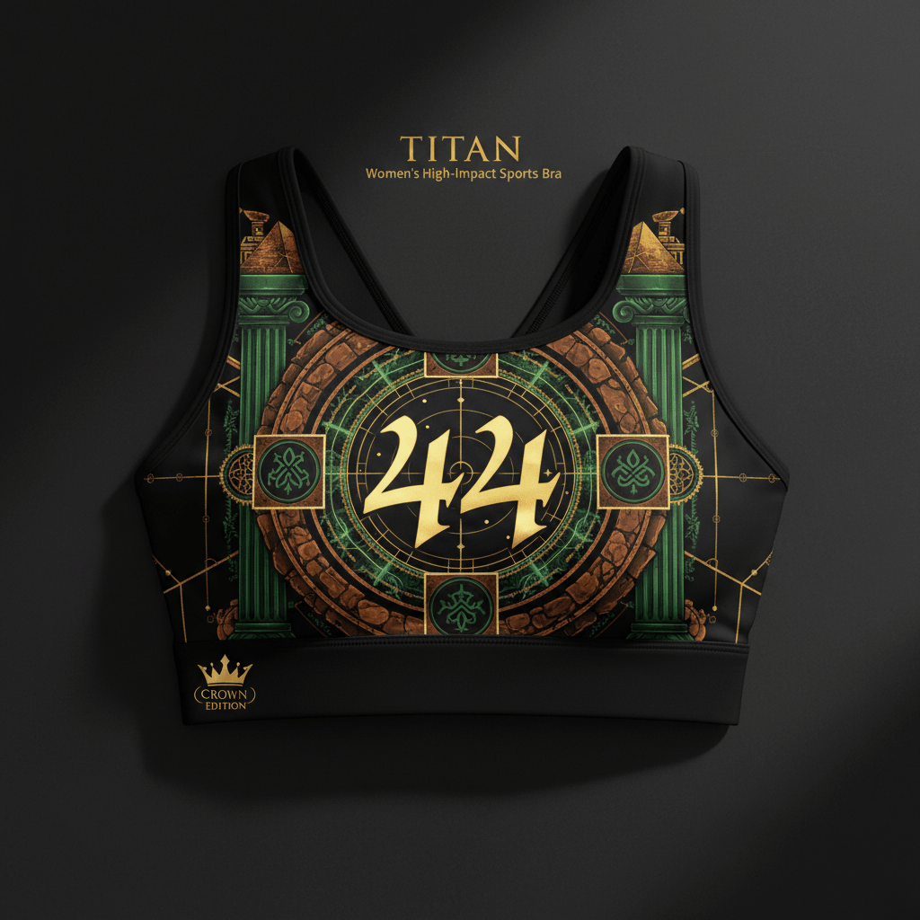 TITAN Women's High-Impact Sports Bra Master Number 44 Crown Edition