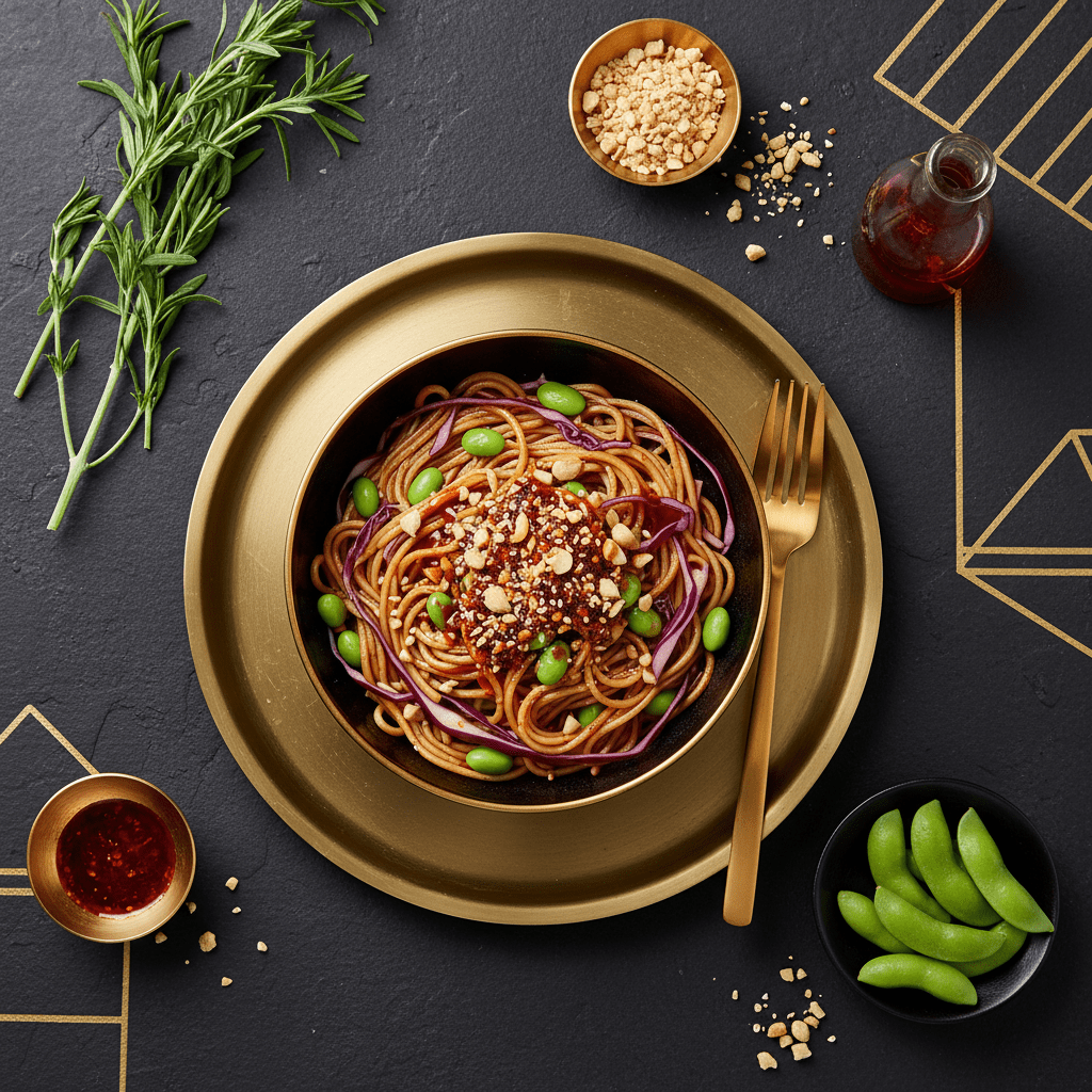 TITAN Spicy Peanut Sesame Noodle Protein Snack Cup