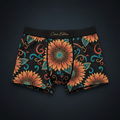 TITAN Women's Cozy Boxer Shorts Sunflower Queen Crown Edition
