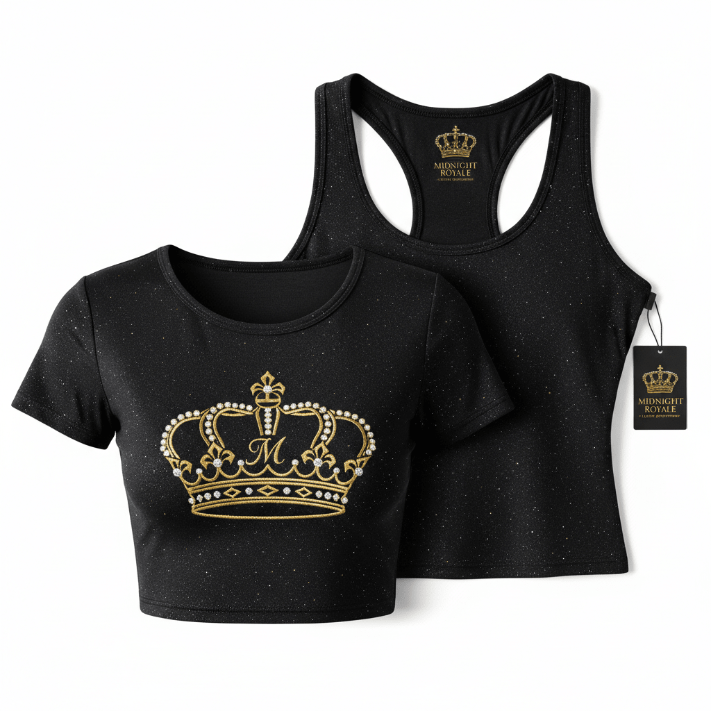 TITAN Midnight Royale Women’s Crop Top — Crown SWAG Edition