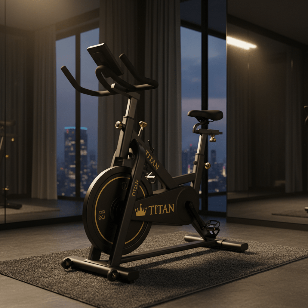 TITAN Crown Edition Pro Spin Bike matte black gold