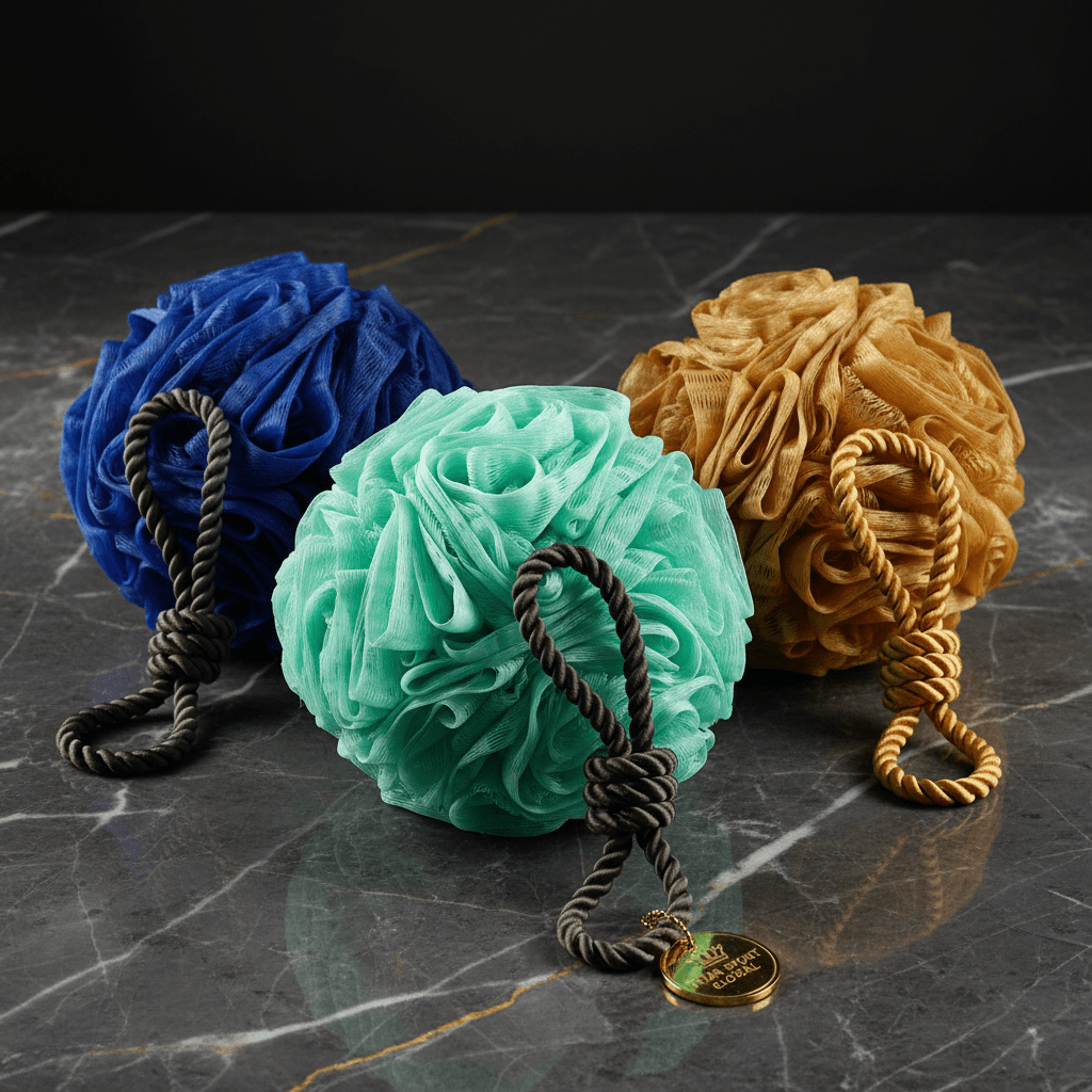 TITAN Crown Edition Luxury Oversized Shower Pouf Set