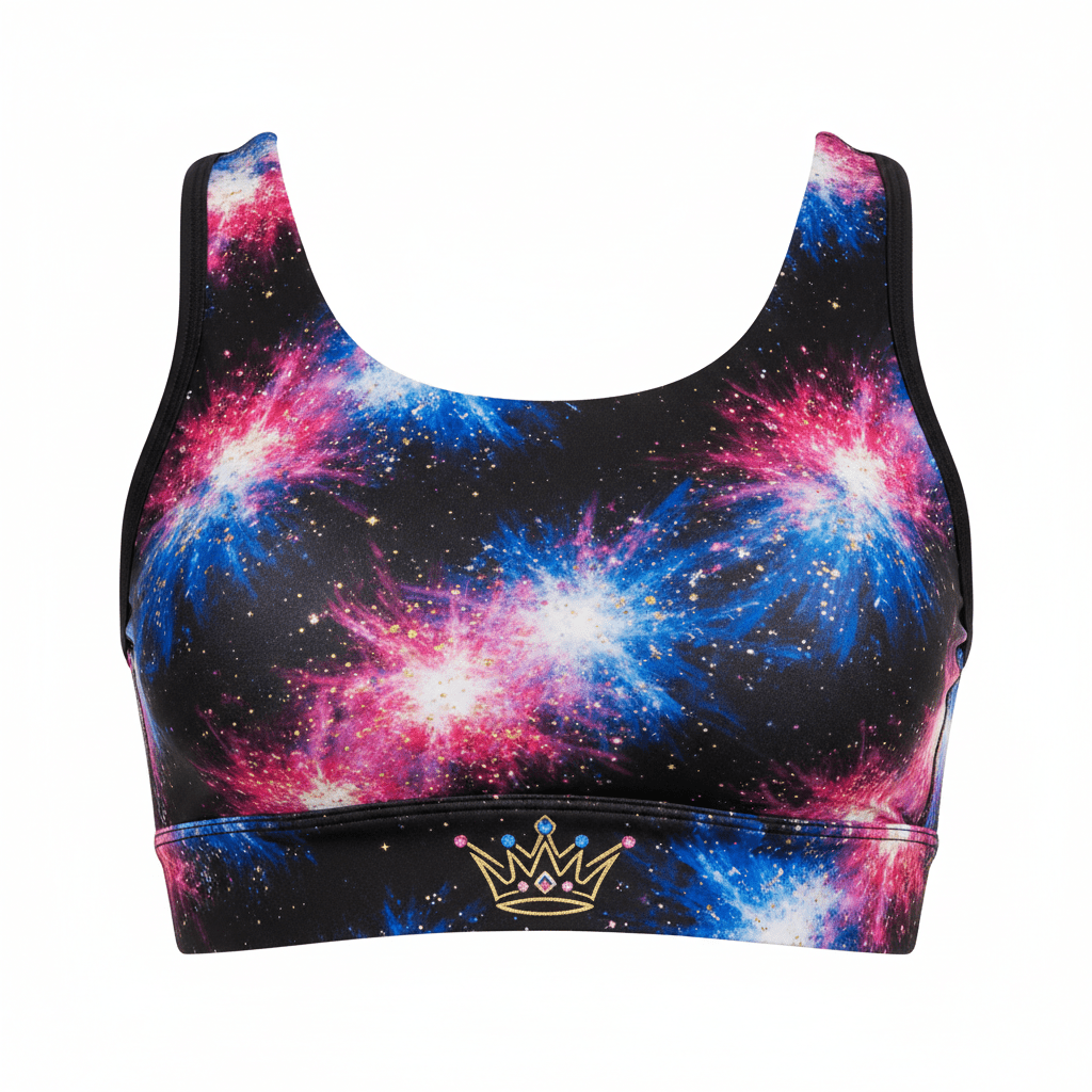 TITAN Cosmic Burst Women’s Sports Bra — Crown SWAG Edition