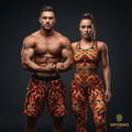 TITAN HIS & HER Matching Tiger Flame Set